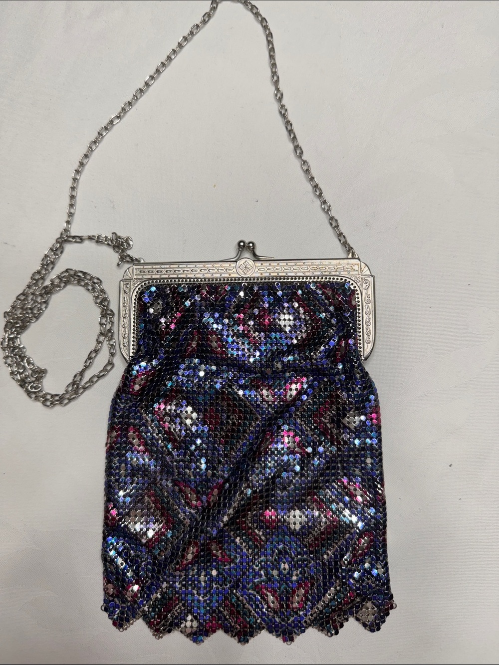 RARE Vintage 1985 Whiting & Davis Heritage collection metal mesh evening bag.